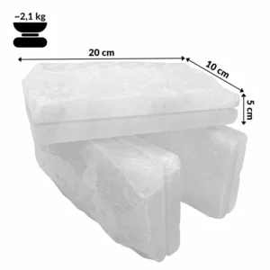 cegła solna biała naturalna z nacięciem 20x10x5 cm