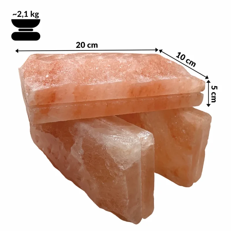 cegła solna różowa naturalna z nacięciem 20x10x5 cm