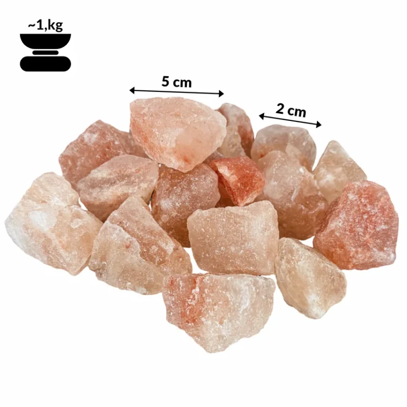 bryłki solne różowe o średnicy 2 cm do 5 cm bryłki solne różowe o średnicy 2 cm do 5 cm